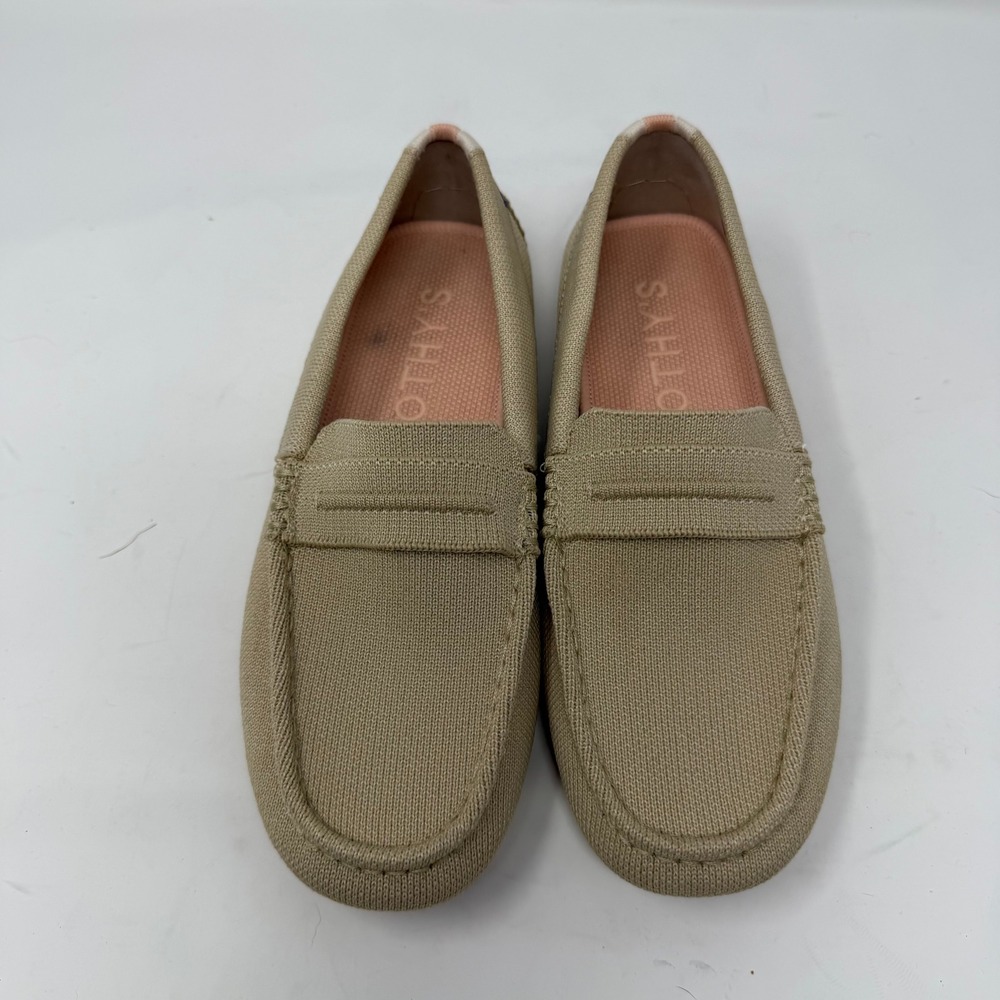 Rothy's The Driver Sesame Knit Loafer Driving Moccasin Tan Women Size 6.5